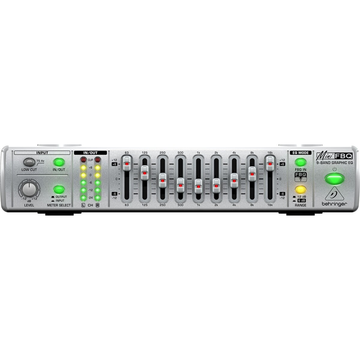 Behringer FBQ800 Mini 9-Band Graphic Equalizer with FBQ